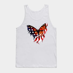 butterfly 4th of july Tank Top